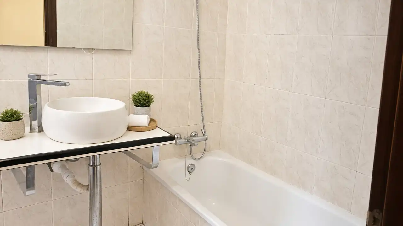 Bathroom of Attic for sale in Figueres  with Heating, Terrace and Balcony