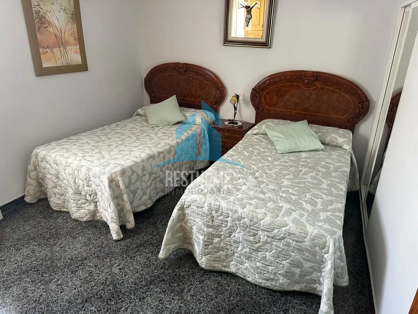 Schlafzimmer von Wohnung zum Verkauf in Cullera mit Klimaanlage, Privatgarten und Terrasse