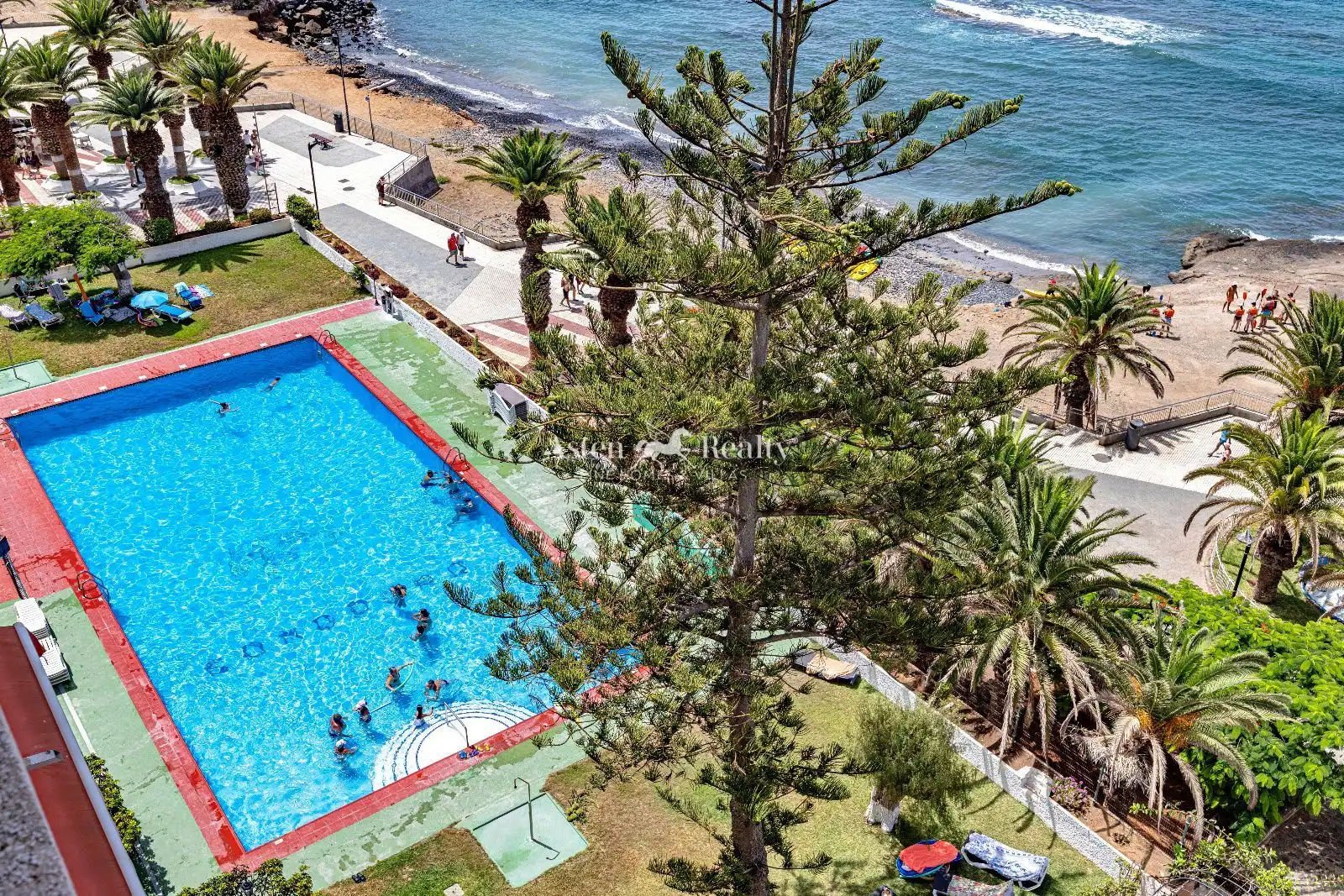 Swimming pool of Apartments for sale in Arona  with Air Conditioner, Heating and Terrace