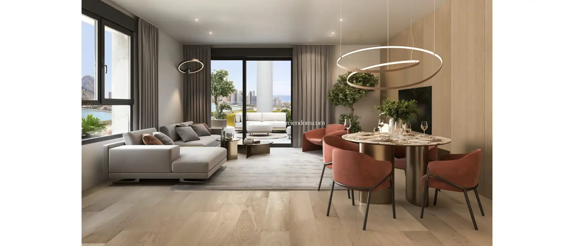 Wohnzimmer von Wohnung zum Verkauf in Calpe / Calp mit Terrasse