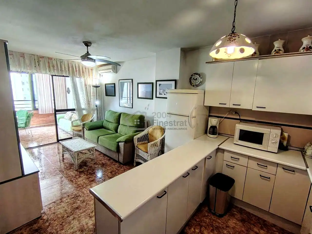 Living room of Flat for sale in Finestrat  with Air Conditioner, Terrace and Swimming Pool