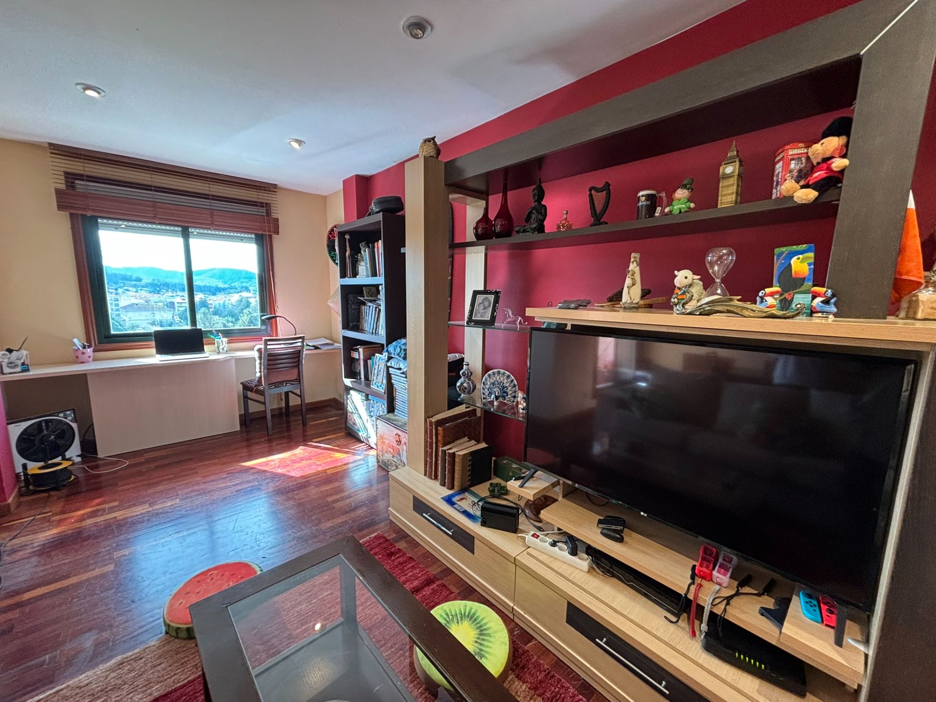 Wohnzimmer von Dachboden zum verkauf in Vilagarcía de Arousa mit Heizung, Parkett und Terrasse