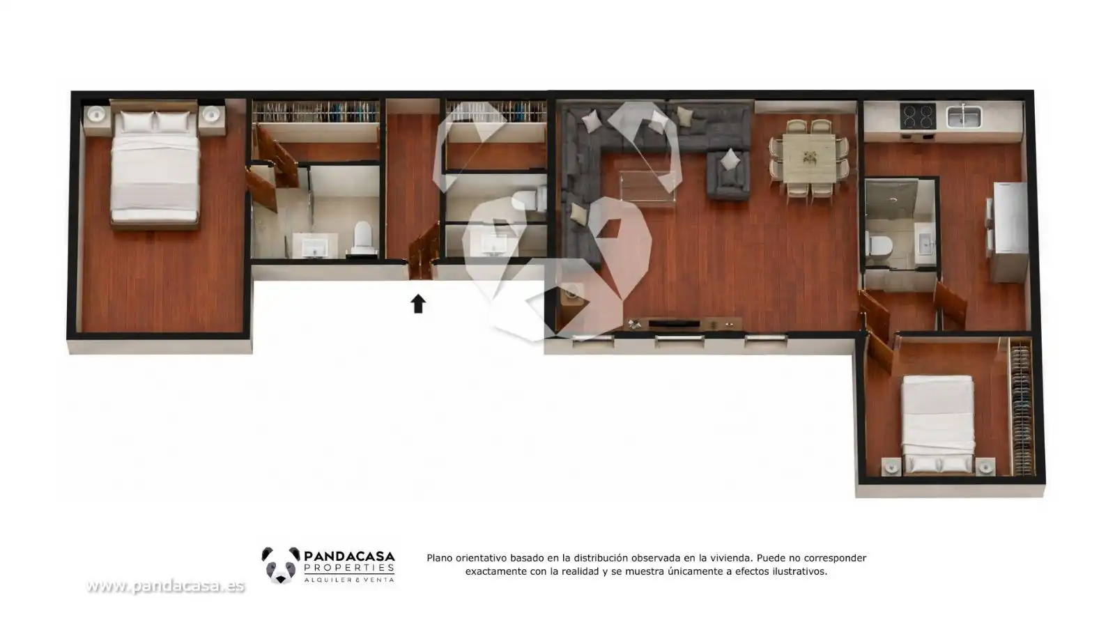 Flat for rent in Madrid  with Air Conditioner, Heating and Furnished