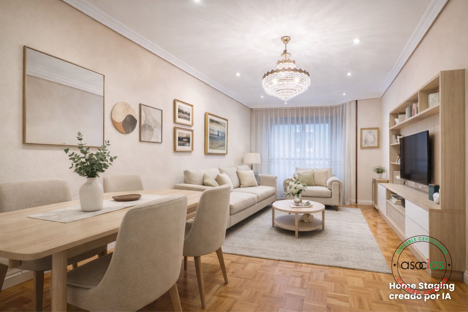 Living room of Flat for sale in Gijón   with Heating, Parquet flooring and Terrace