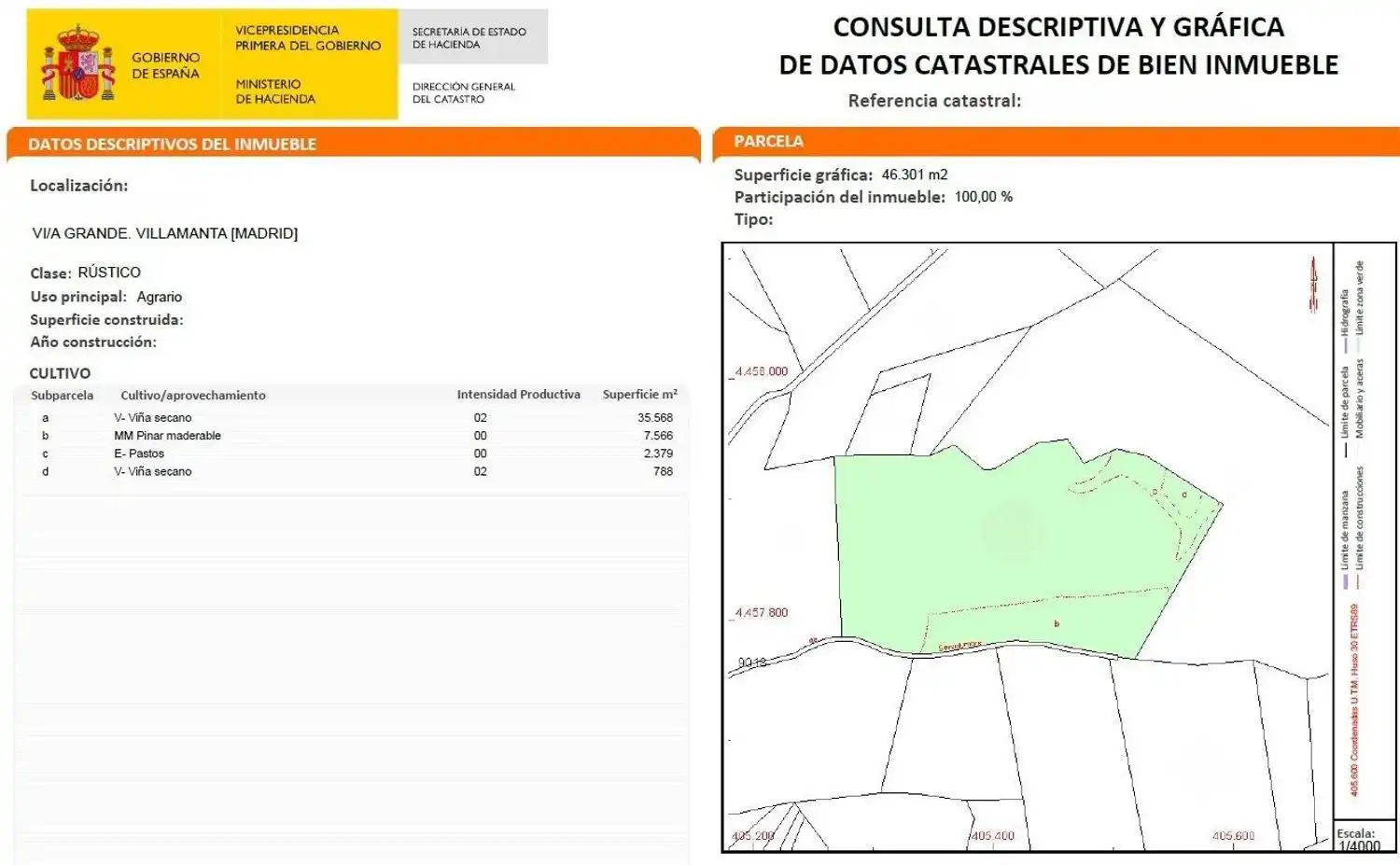 Terreno en venta en Villamanta