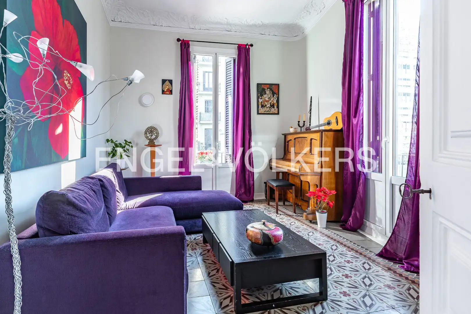 Living room of Flat for sale in Barcelona  with Air Conditioner, Heating and Balcony
