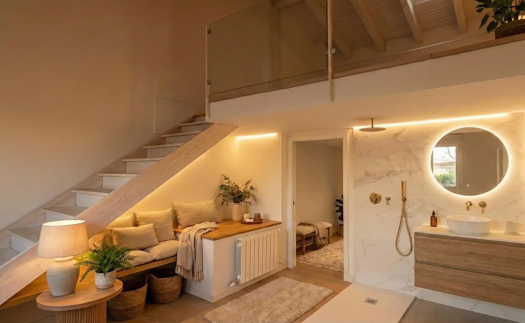 Sala de estar de Casa adosada en venta en Hostalric con Aire acondicionado, Calefacción y Jardín privado