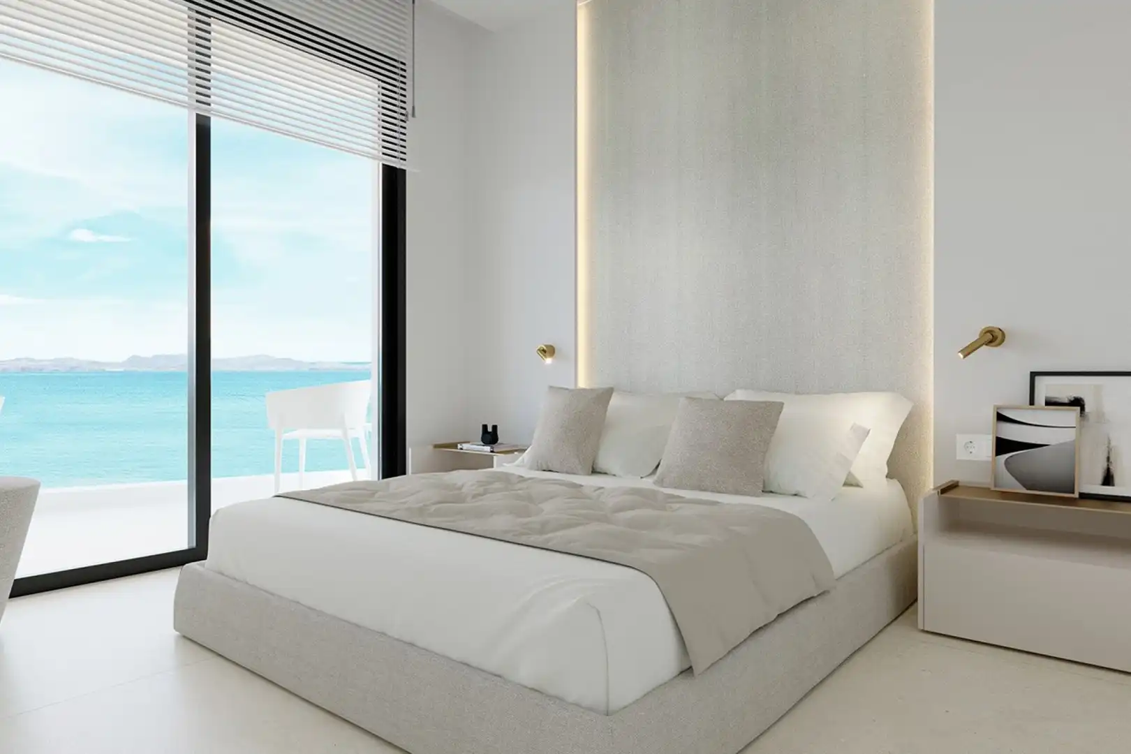 Bedroom of Flat for sale in La Manga del Mar Menor  with Air Conditioner, Heating and Private garden