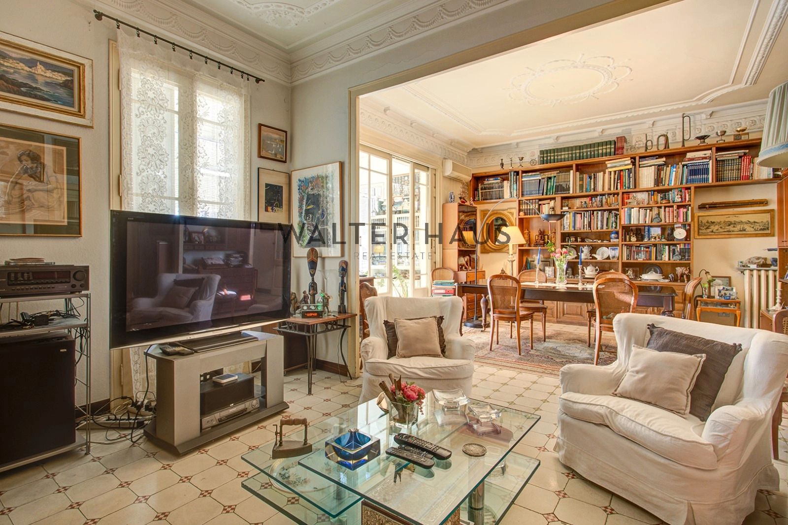 Sala d'estar de Pis en venda en  Barcelona Capital amb Aire condicionat, Calefacció i Balcó