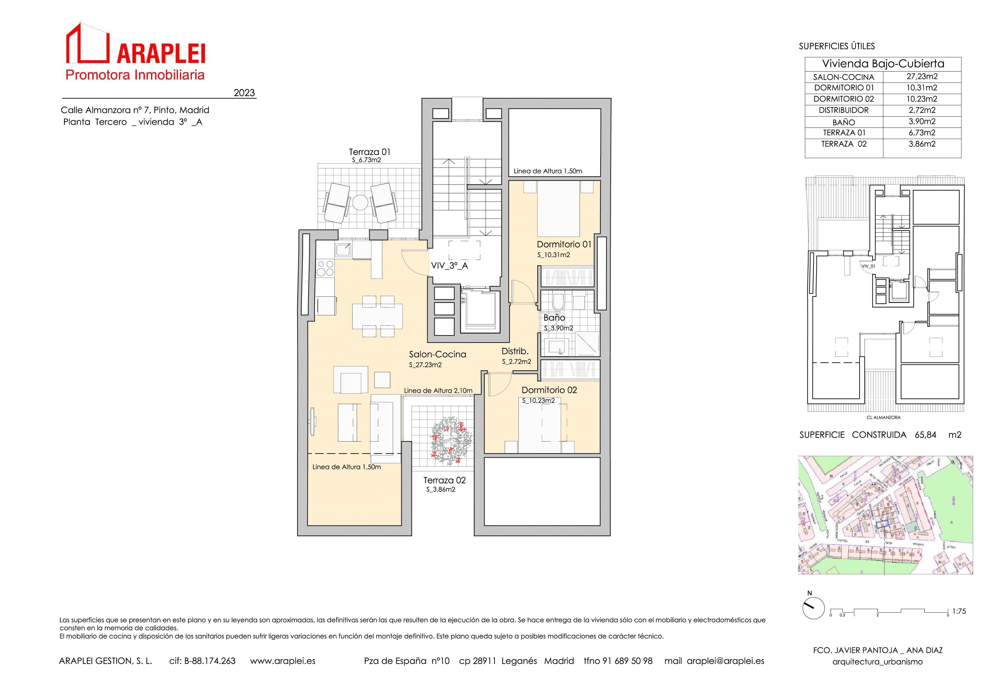 Flat for sale in Pinto  with Air Conditioner, Heating and Terrace