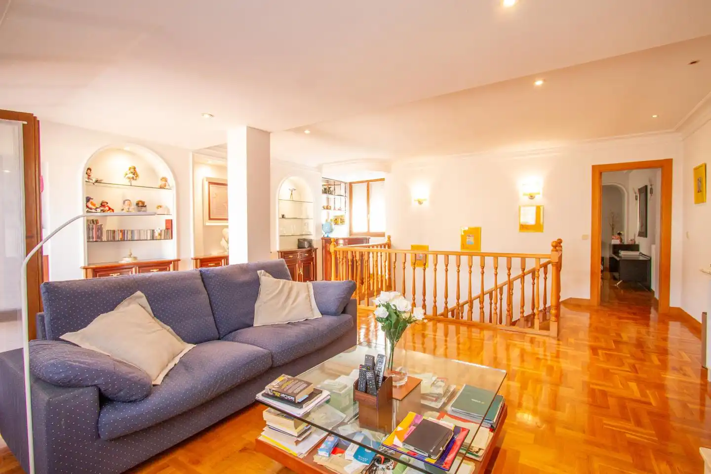 Wohnzimmer von Maisonette zum Verkauf in Villava / Atarrabia mit Klimaanlage, Heizung und Terrasse