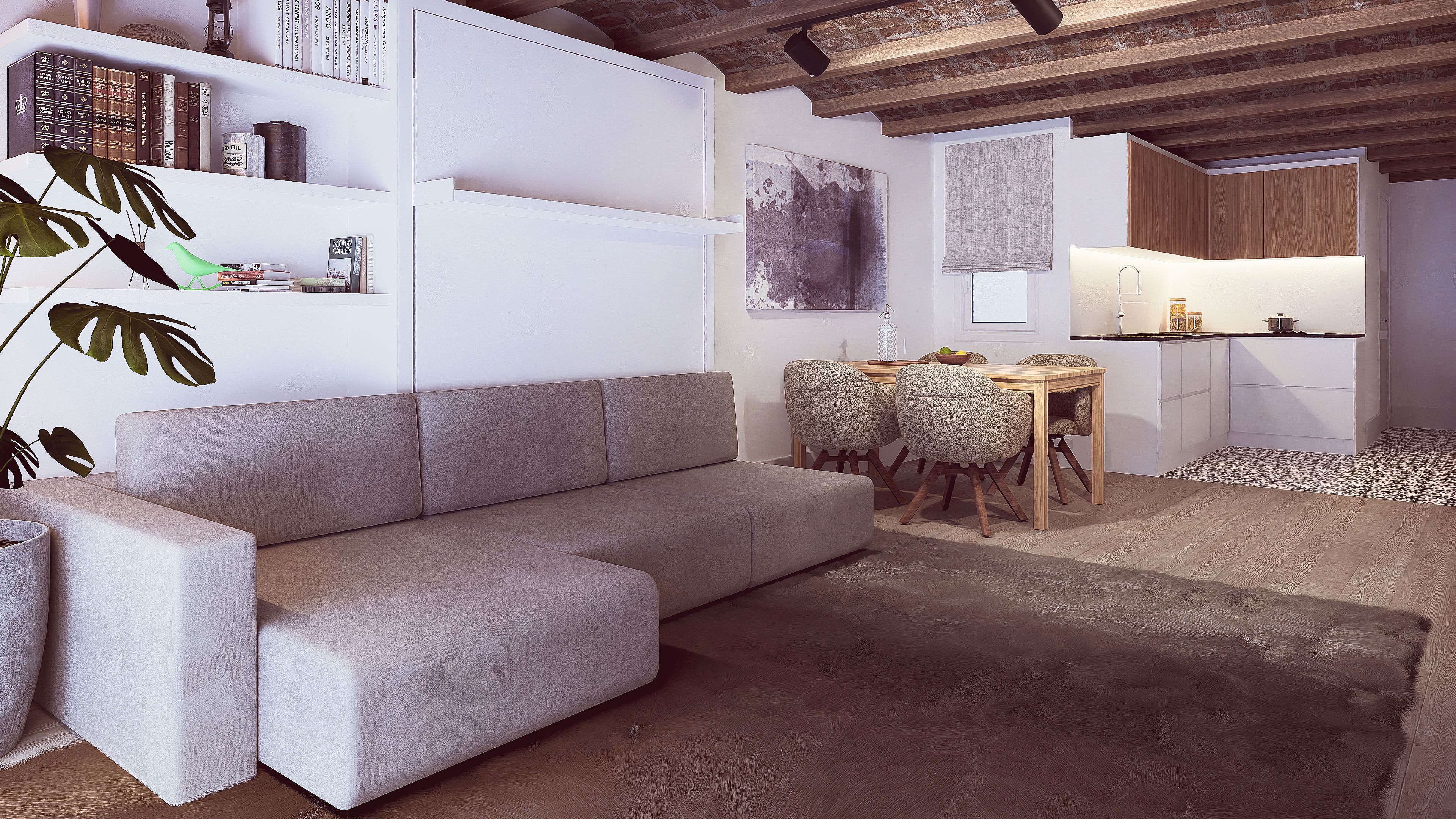 Sala d'estar de Estudi en venda en  Barcelona Capital amb Aire condicionat, Calefacció i Parquet