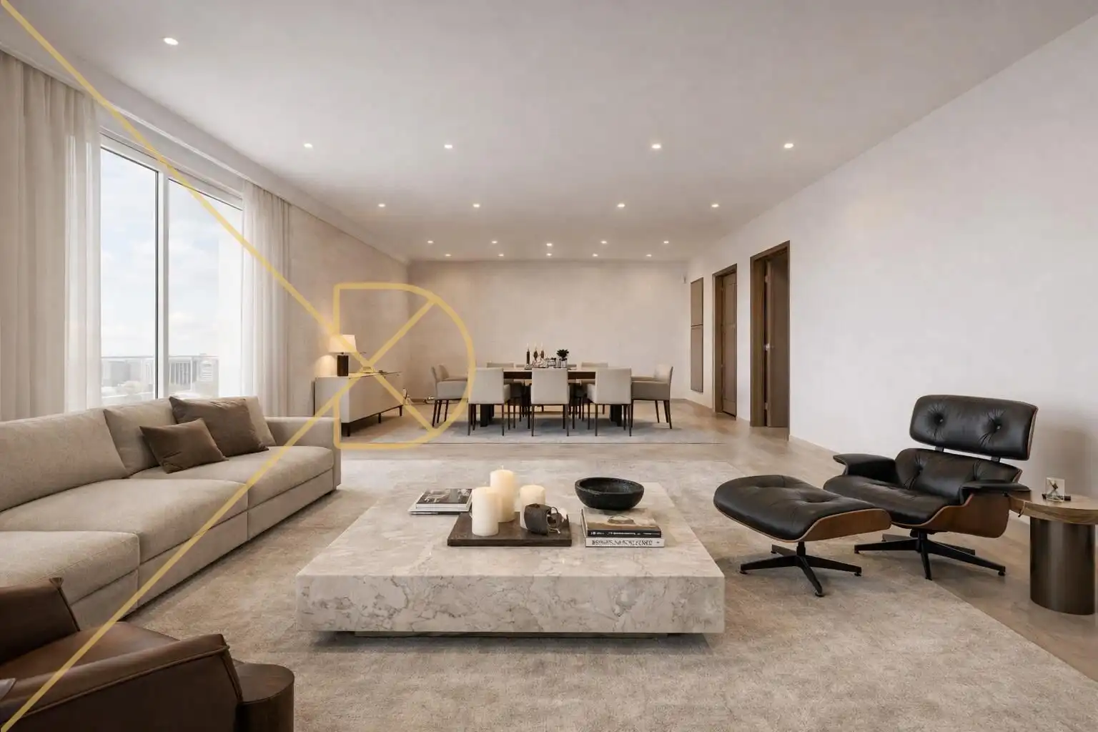 Wohnzimmer von Wohnung zum Verkauf in  Barcelona Capital mit Heizung, Privatgarten und Parkett