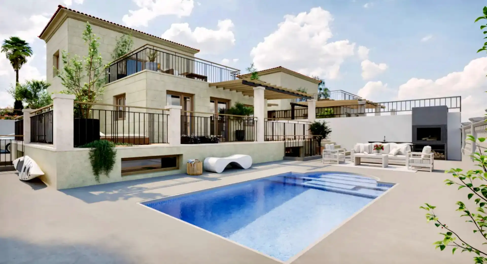 Villa mit Pool zum Verkauf in Pueblo Acantilado - Lanuza, imagen 3