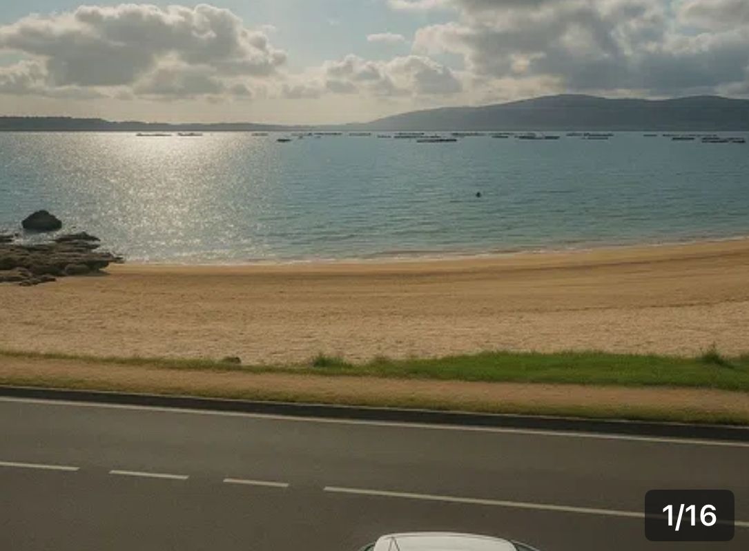 Vista exterior de Pis de lloguer en Vilanova de Arousa amb Calefacció, Terrassa i Moblat