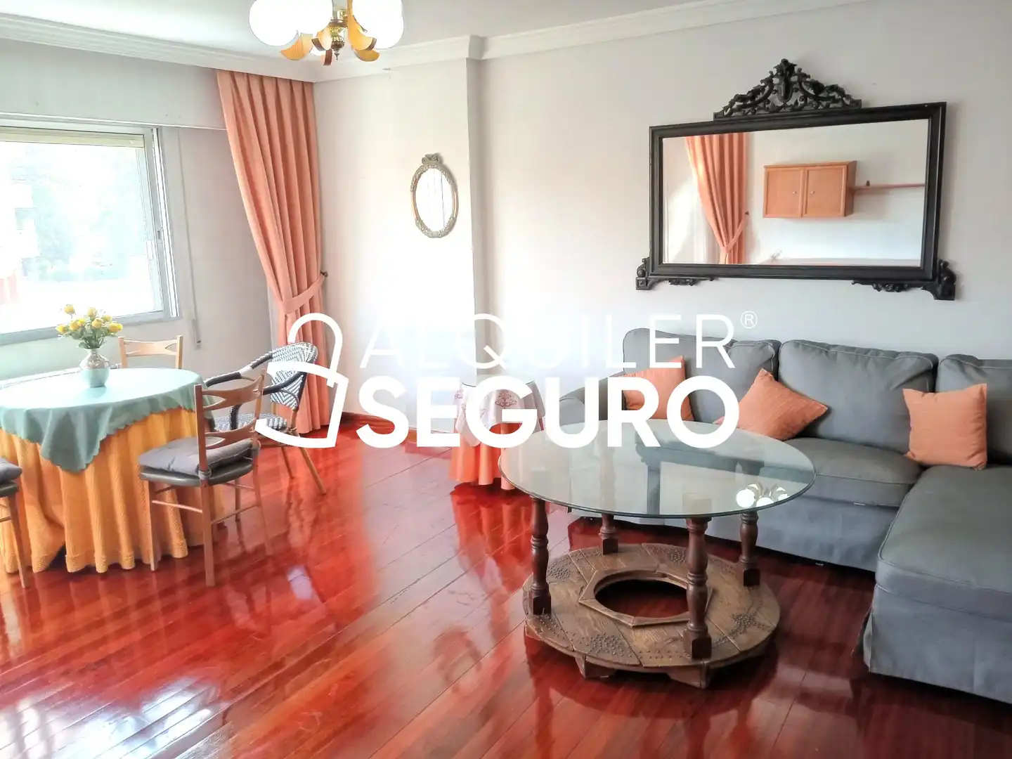 Sala d'estar de Pis de lloguer en Valladolid amb Calefacció, Terrassa i Moblat