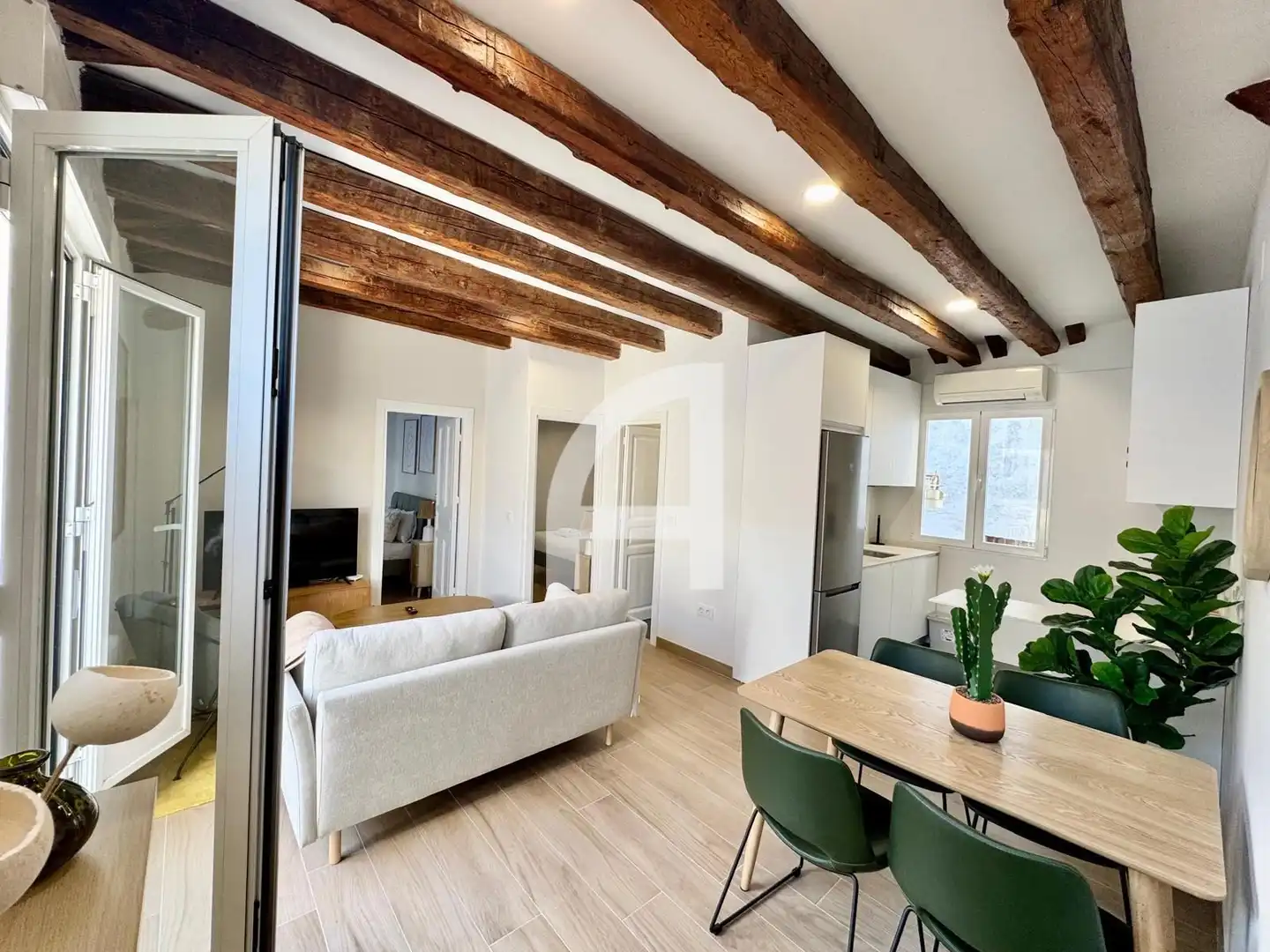 Sala d'estar de Àtic de lloguer en Madrid amb Aire condicionat, Calefacció i Terrassa