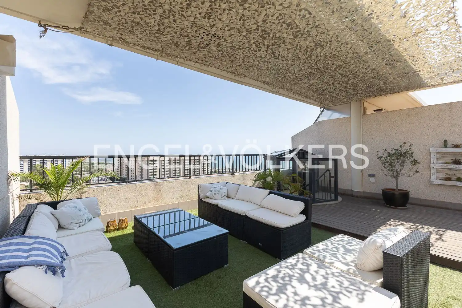 Terrasse von Dachboden zur Miete in Alboraya mit Klimaanlage, Heizung und Terrasse