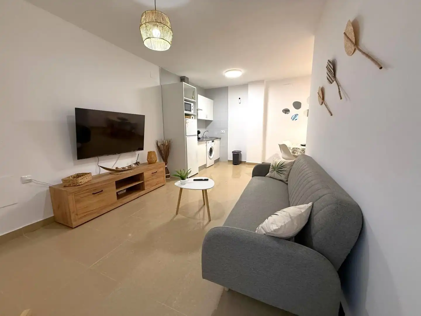 Wohnzimmer von Wohnungen zur Miete in Punta Umbría mit Möbliert, Waschmaschine und Mikrowelle