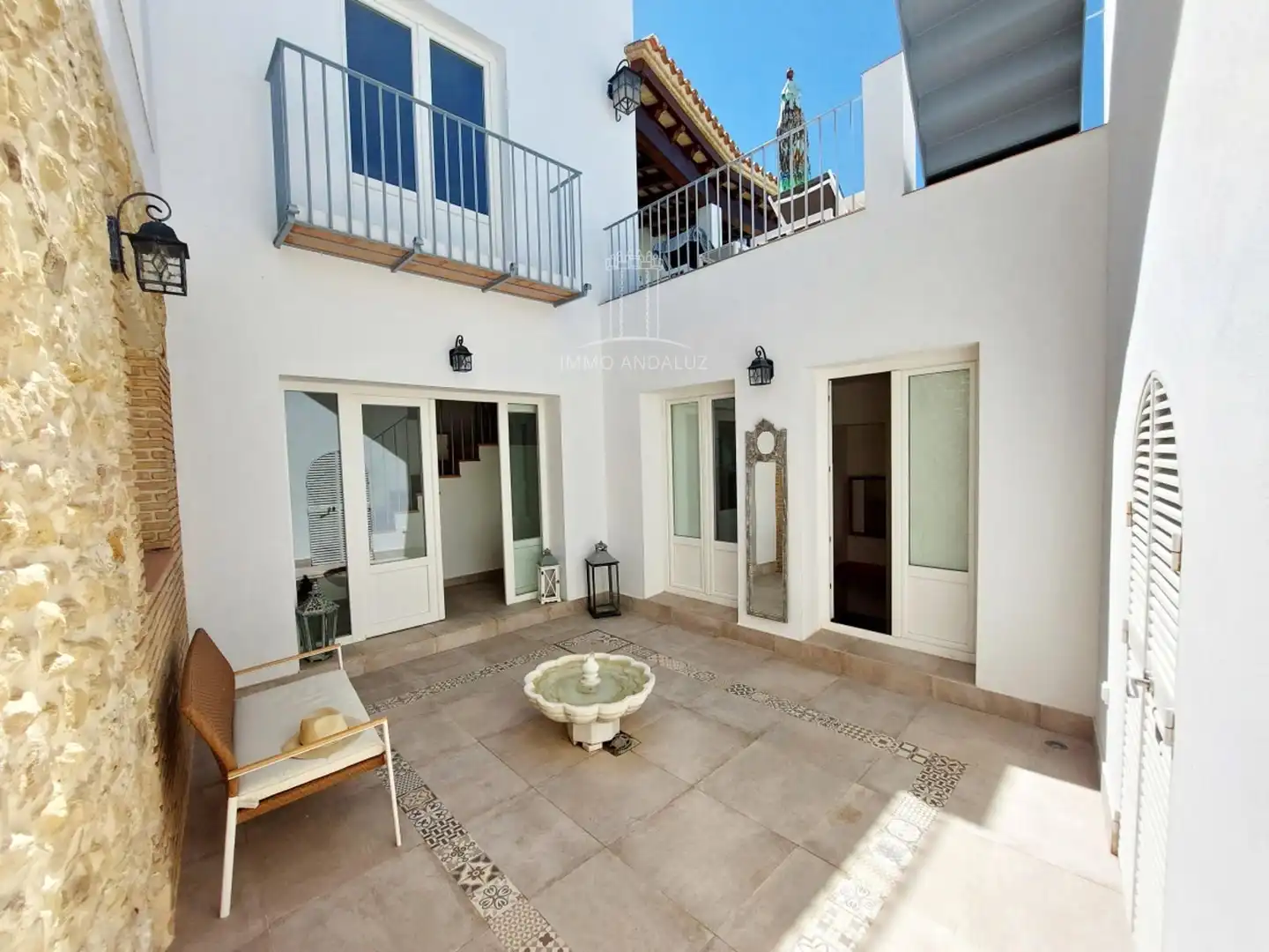 Terrasse von Einfamilien-Reihenhaus zum Verkauf in Medina Sidonia mit Klimaanlage und Heizung