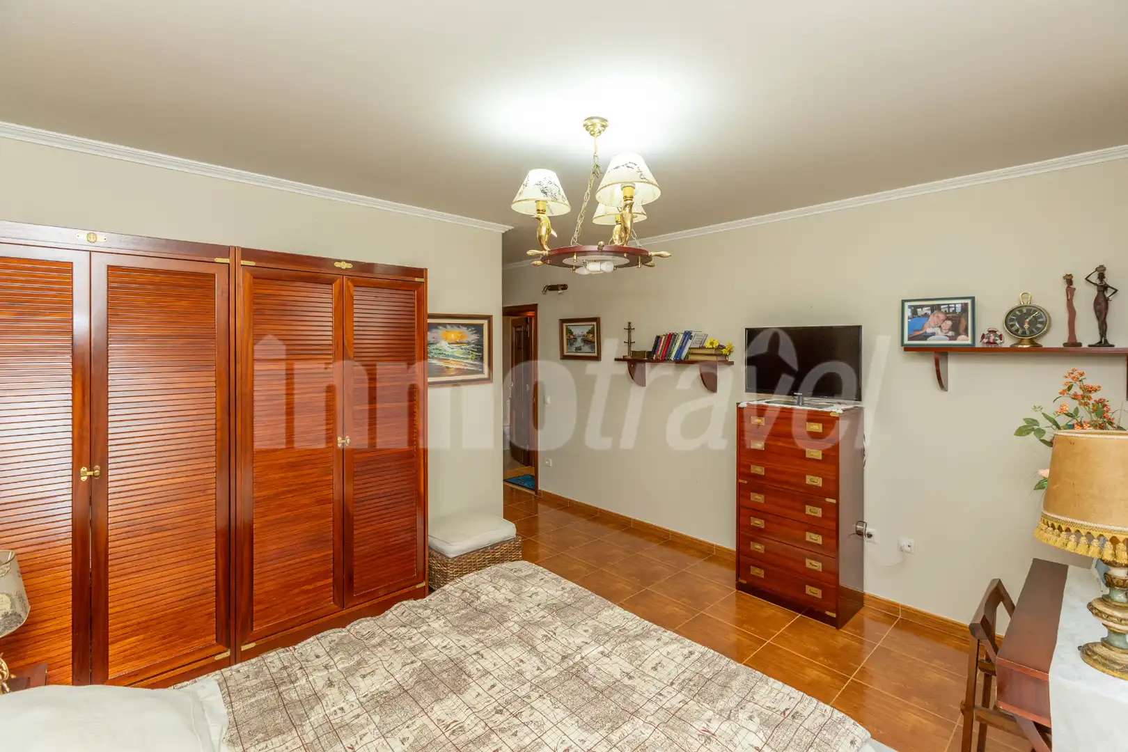 Schlafzimmer von Wohnung zum Verkauf in Sanxenxo mit Privatgarten, Terrasse und Möbliert