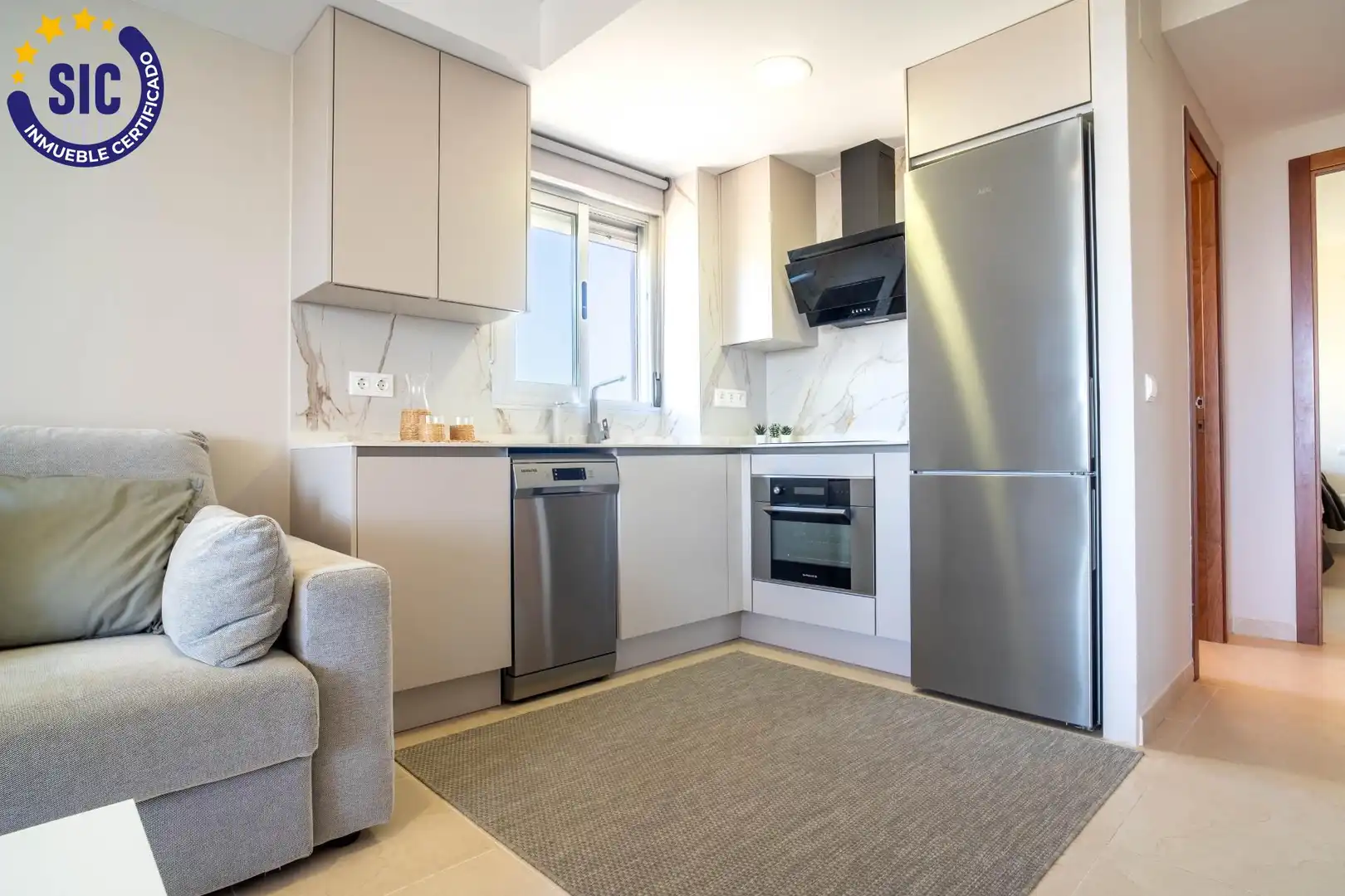 Cuina de Apartament en venda en Oropesa del Mar / Orpesa amb Aire condicionat, Jardí privat i Terrassa