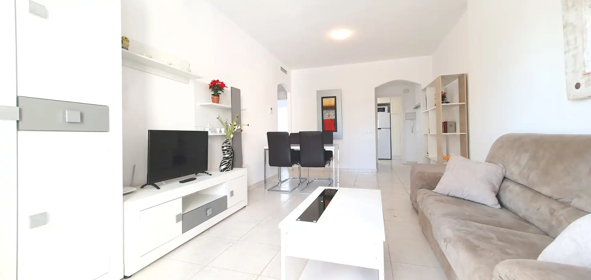Sala de estar de Apartamento de alquiler en Dénia con Aire acondicionado, Calefacción y Terraza