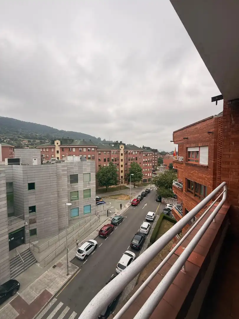 Vista exterior de Piso en venta en Oviedo  con Calefacción, Parquet y Terraza