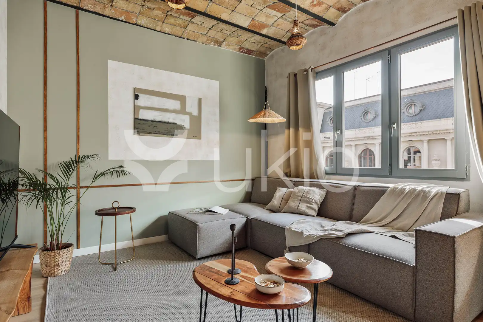Living room of Apartments for rent in Barcelona  with Air Conditioner, Heating and Furnished