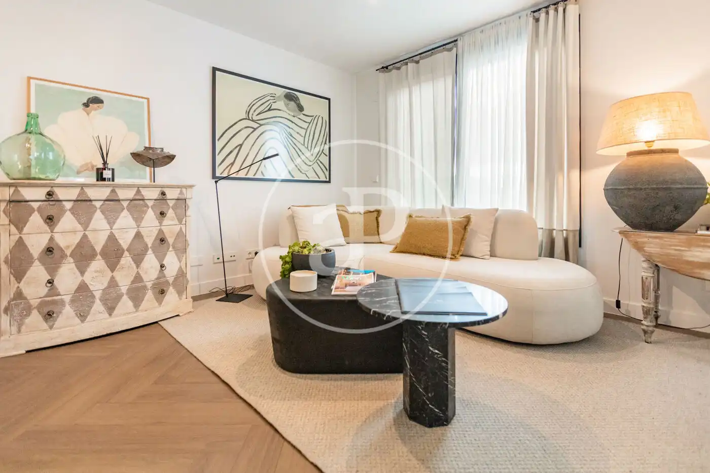 Living room of Attic for sale in Ciudad Lineal