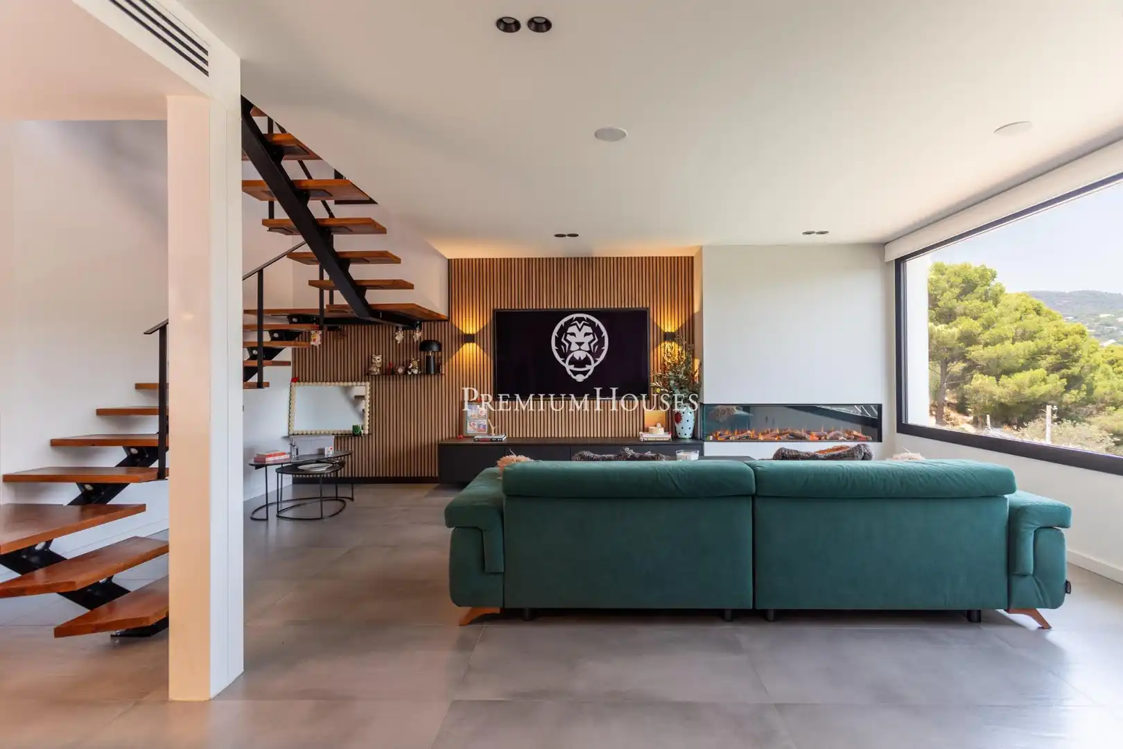 Sala de estar de Casa o chalet en venta en Cabrils con Aire acondicionado, Calefacción y Jardín privado
