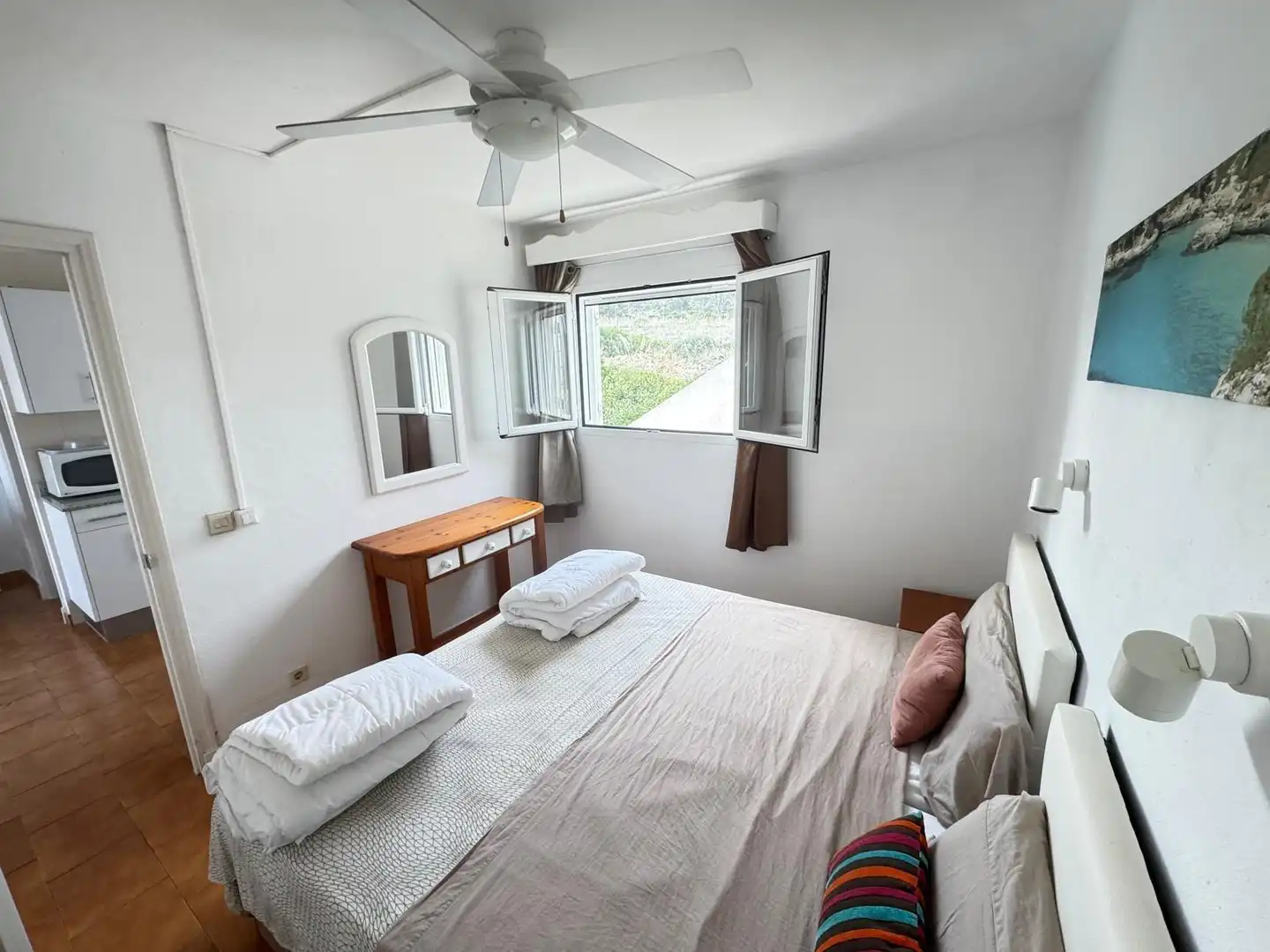 Dormitori de Apartament en venda en Es Mercadal amb Jardí privat, Moblat i Balcó