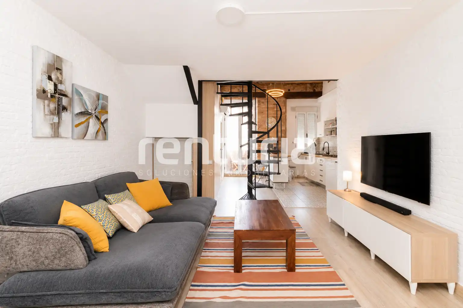 Sala de estar de Dúplex en venta en Valencia con Aire acondicionado, Calefacción y Terraza