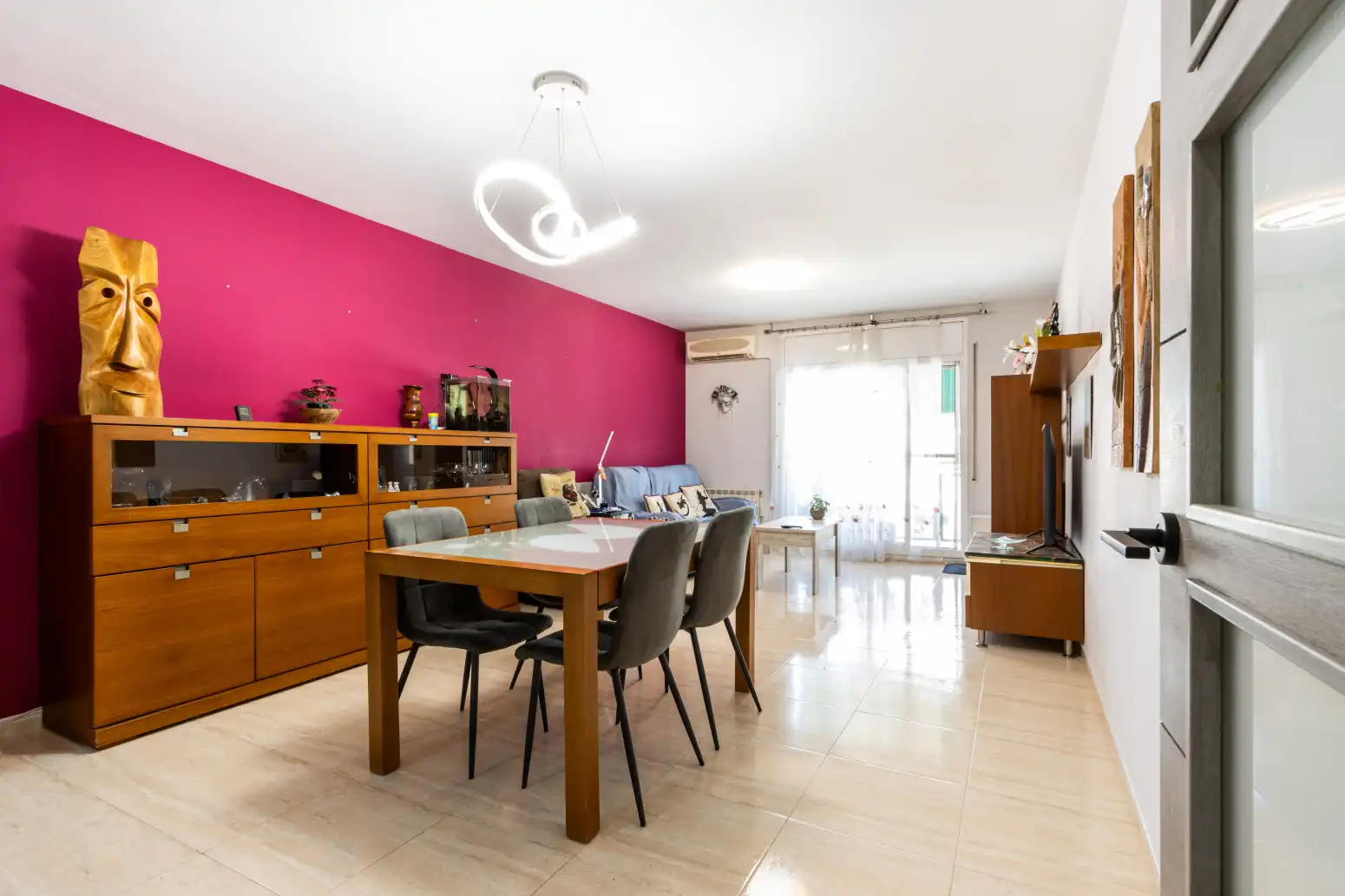 Dining room of Flat for sale in Terrassa  with Air Conditioner, Heating and Parquet flooring