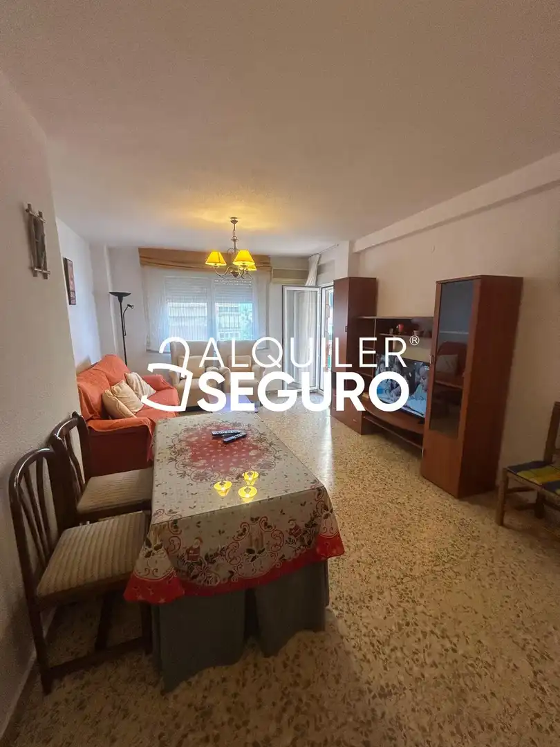 Living room of Flat for rent in Granada  with Air Conditioner, Terrace and Furnished