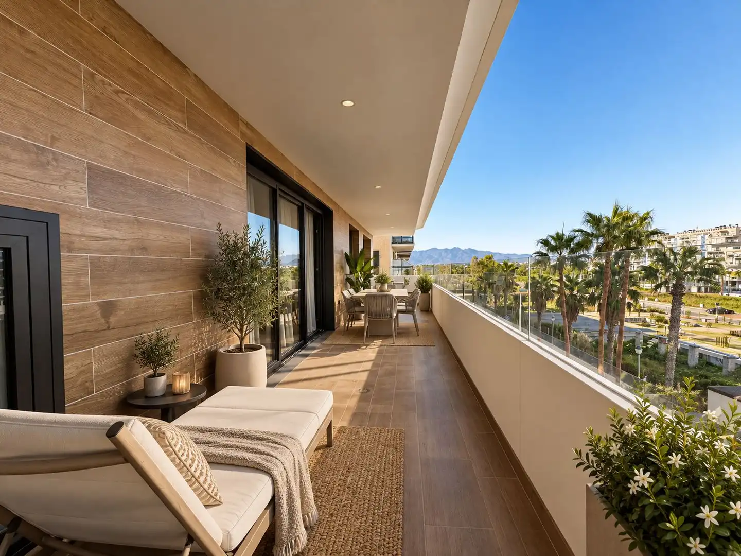 Terraza de Apartamento de alquiler en Moncofa con Aire acondicionado, Terraza y Trastero