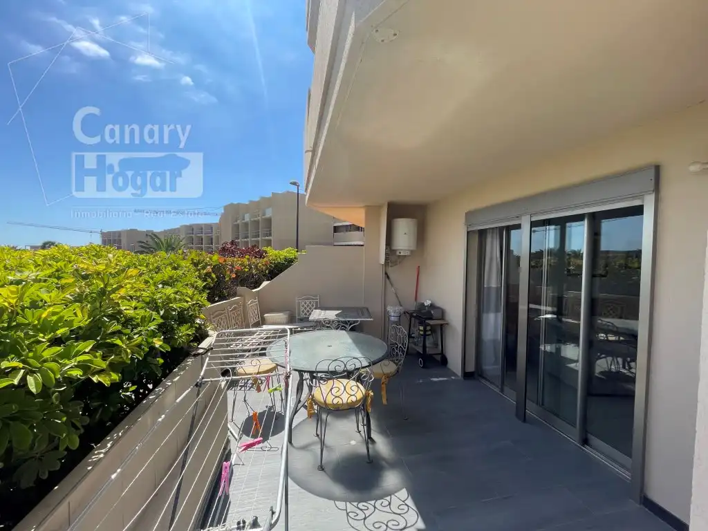 Terraza de Apartamento en venta en Granadilla de Abona con Calefacción, Jardín privado y Amueblado