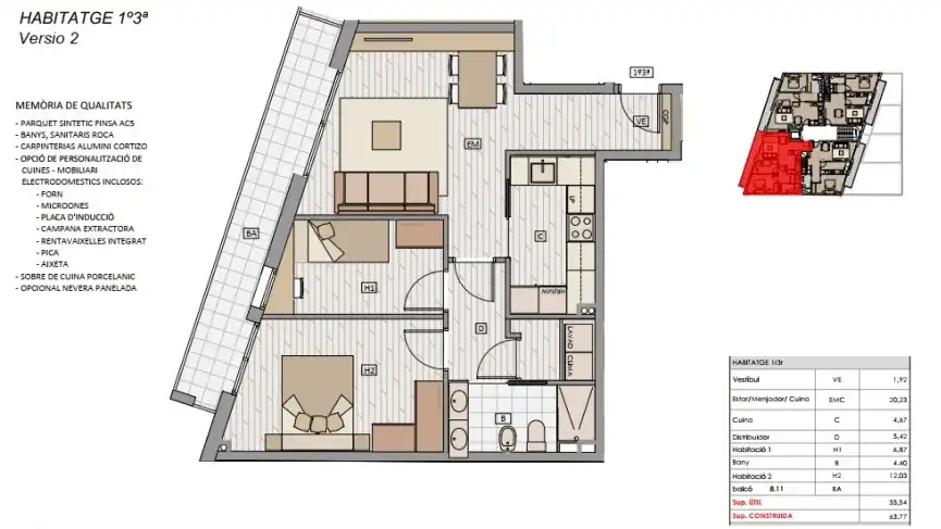 Flat with terrace for sale in Passeig de la Salut, imagen 14