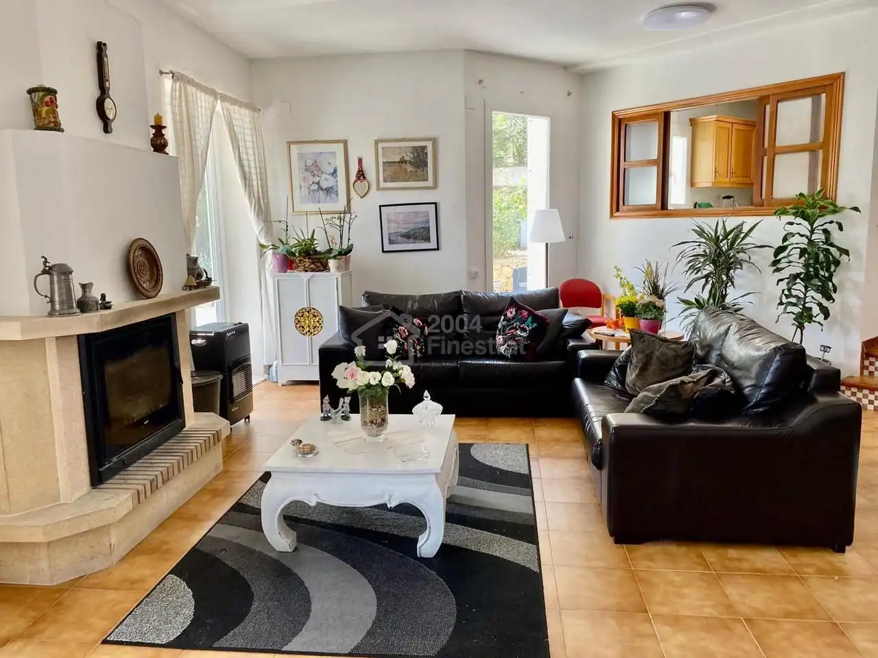Sala de estar de Casa o chalet en venta en Callosa d'en Sarrià con Aire acondicionado, Jardín privado y Terraza