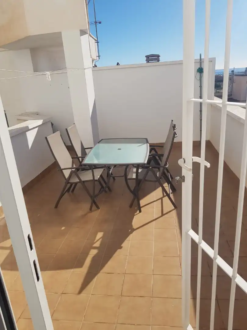 Terrace of Flat for rent in Roquetas de Mar  with Heating, Terrace and Furnished