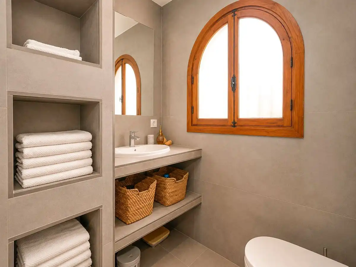 Baño de Casa adosada en venta en L'Alfàs del Pi con Aire acondicionado, Calefacción y Jardín privado