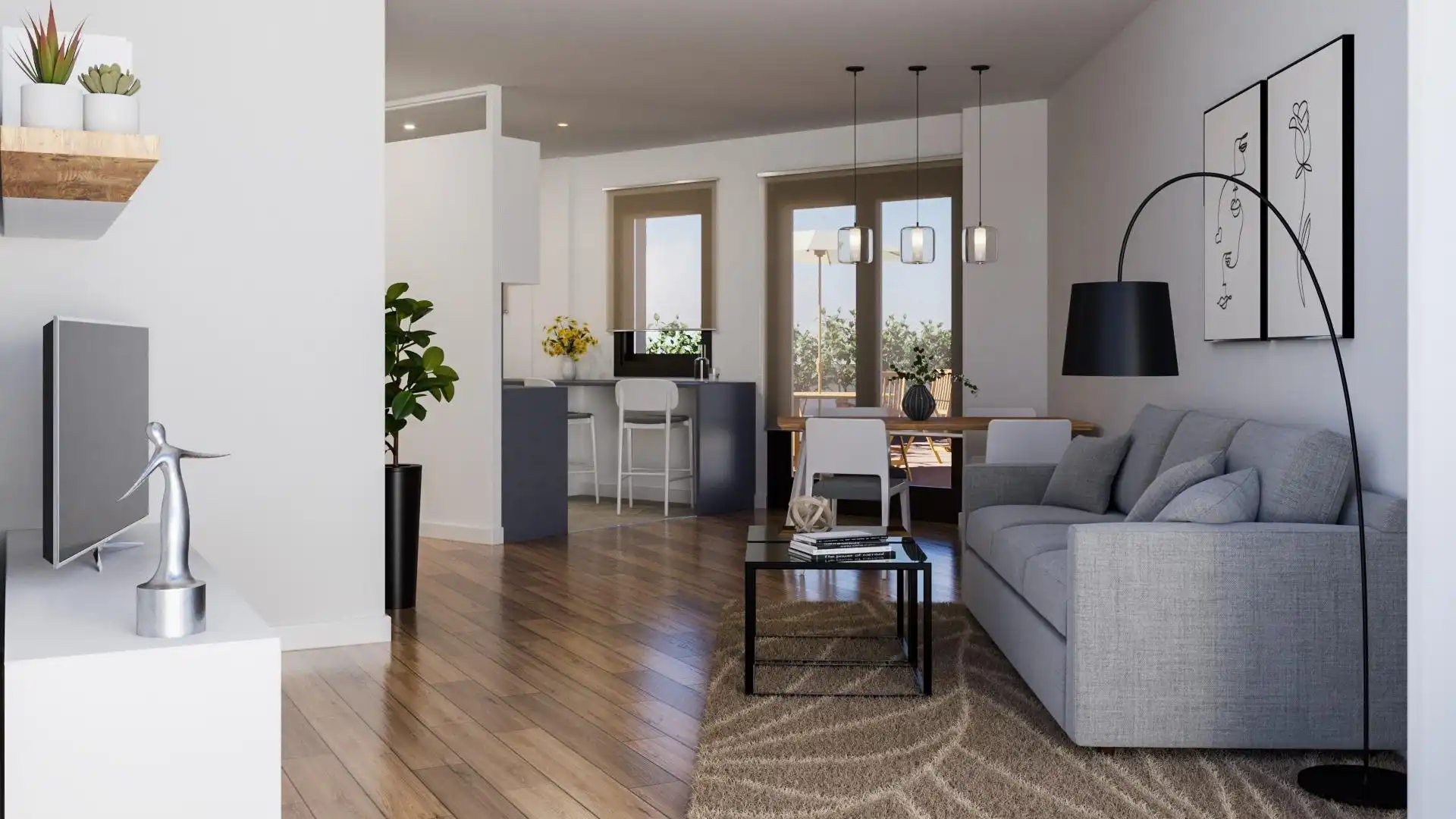Living room of Ground floor for sale in Vallirana  with Air Conditioner, Heating and Parquet flooring
