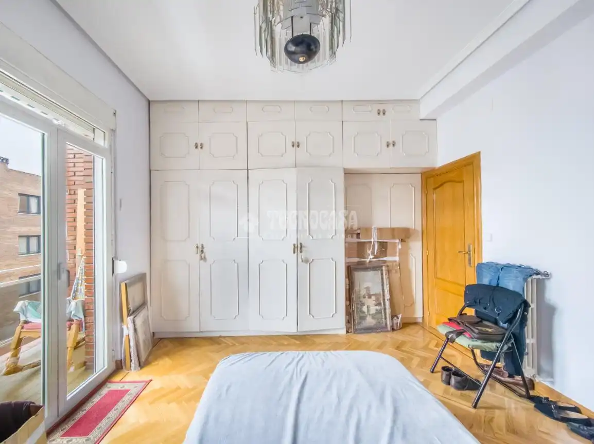 Schlafzimmer von Wohnung zum Verkauf in Madrid mit Heizung, Parkett und Terrasse