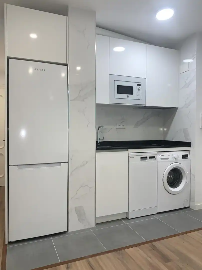 Kitchen of Study for rent in Madrid  with Air Conditioner, Terrace and Furnished