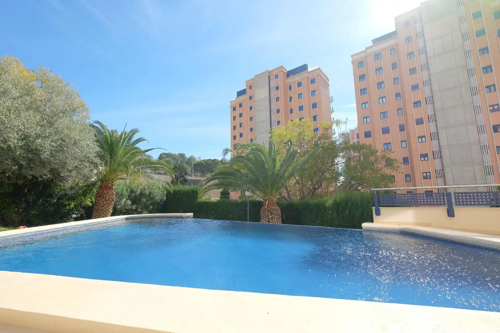 Swimming pool of Attic for sale in Calpe / Calp  with Air Conditioner, Heating and Private garden