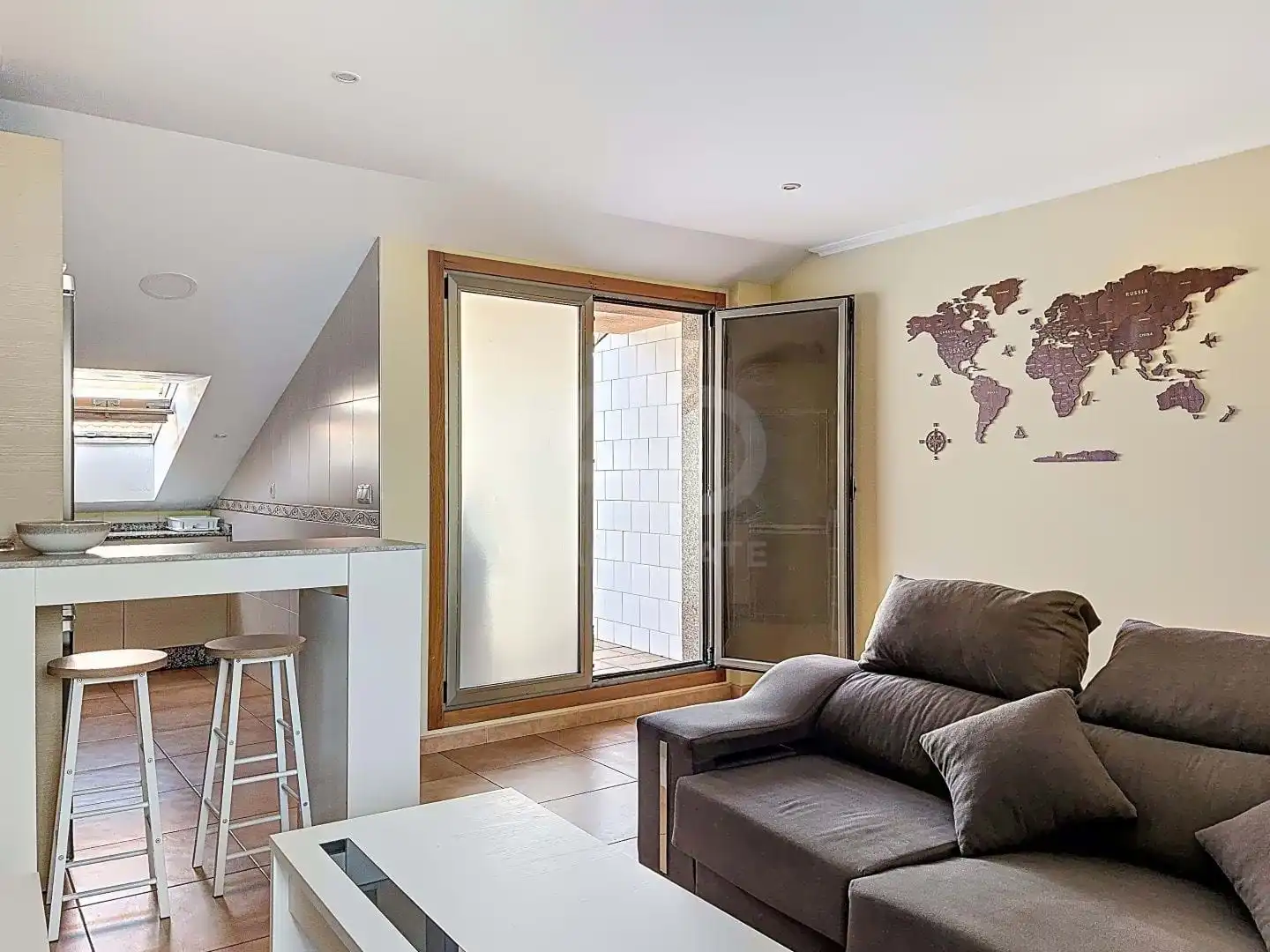 Wohnzimmer von Dachboden zum Verkauf in Moaña mit Heizung und Terrasse