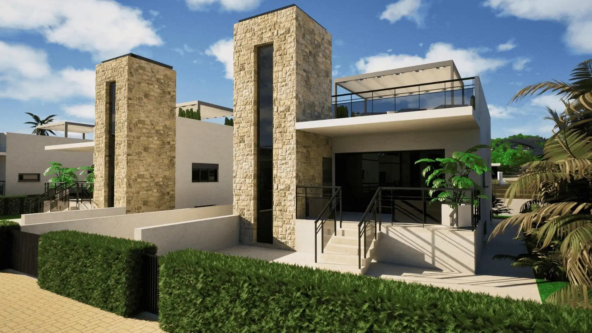 Vista exterior de Casa o chalet en venta en Mazarrón con Aire acondicionado, Jardín privado y Terraza