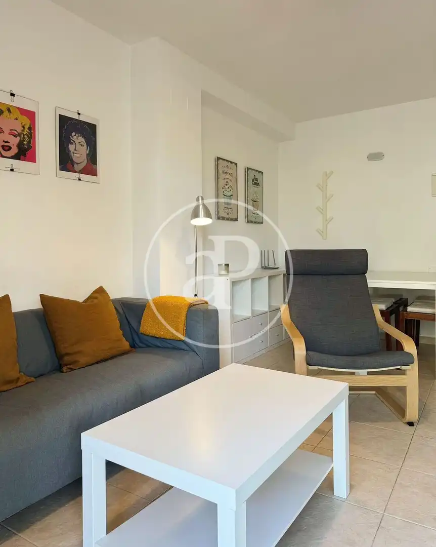 Sala de estar de Piso de alquiler en Jávea / Xàbia con Aire acondicionado, Calefacción y Jardín privado