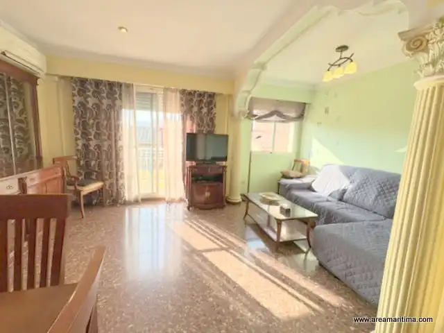 Living room of Flat for rent in Paterna  with Air Conditioner, Furnished and Balcony