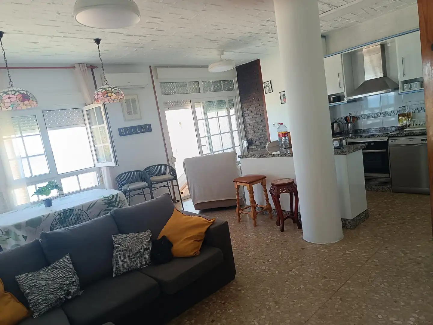 Living room of Apartments for rent in Almería  with Heating, Terrace and Furnished